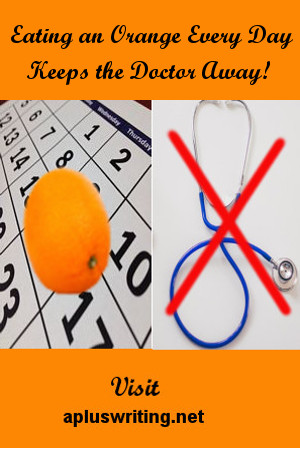 An orange on a calendar with a stethoscope