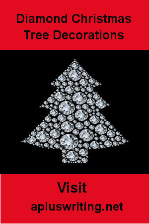 A diamond shaped christmas tree fashioned from faux diamonds