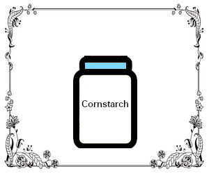 A bottle of cornstarch