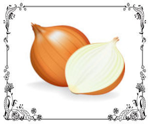 A whole onion with half an onion beside it.