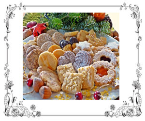 Plate of decorated Christmas cookies