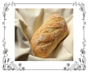 A freshly baked loaf of bread