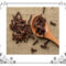 Whole cloves on a spoon and table