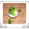 Broccoli floret on dish